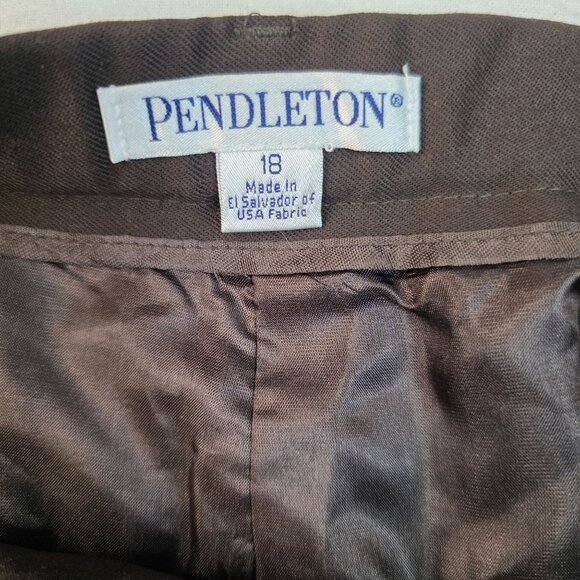 90s Pendleton Wool Plus Size 18 Trousers British Accents Corpcore Bossbabe New - Picture 5 of 9